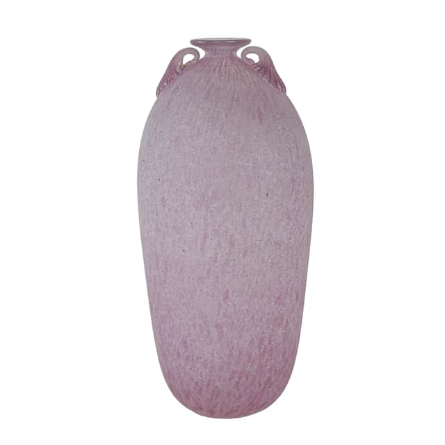 Wazon, szkło Murano różowy, Włochy, lata 70. - WYMIARY