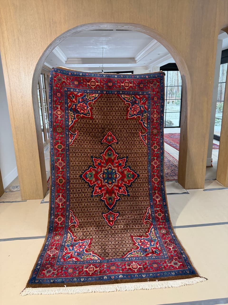 Rug Hamadan 290x150 cm, multicolor wool, Iran - 222806