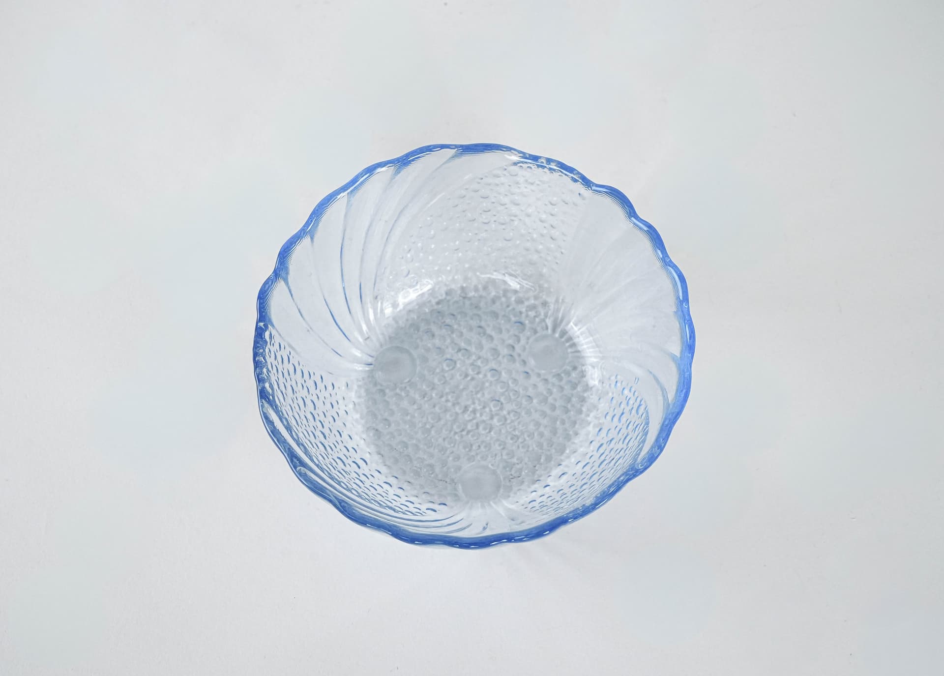 Komplet miseczek, błękitny, szkło, Włochy, lata 70. - 222974