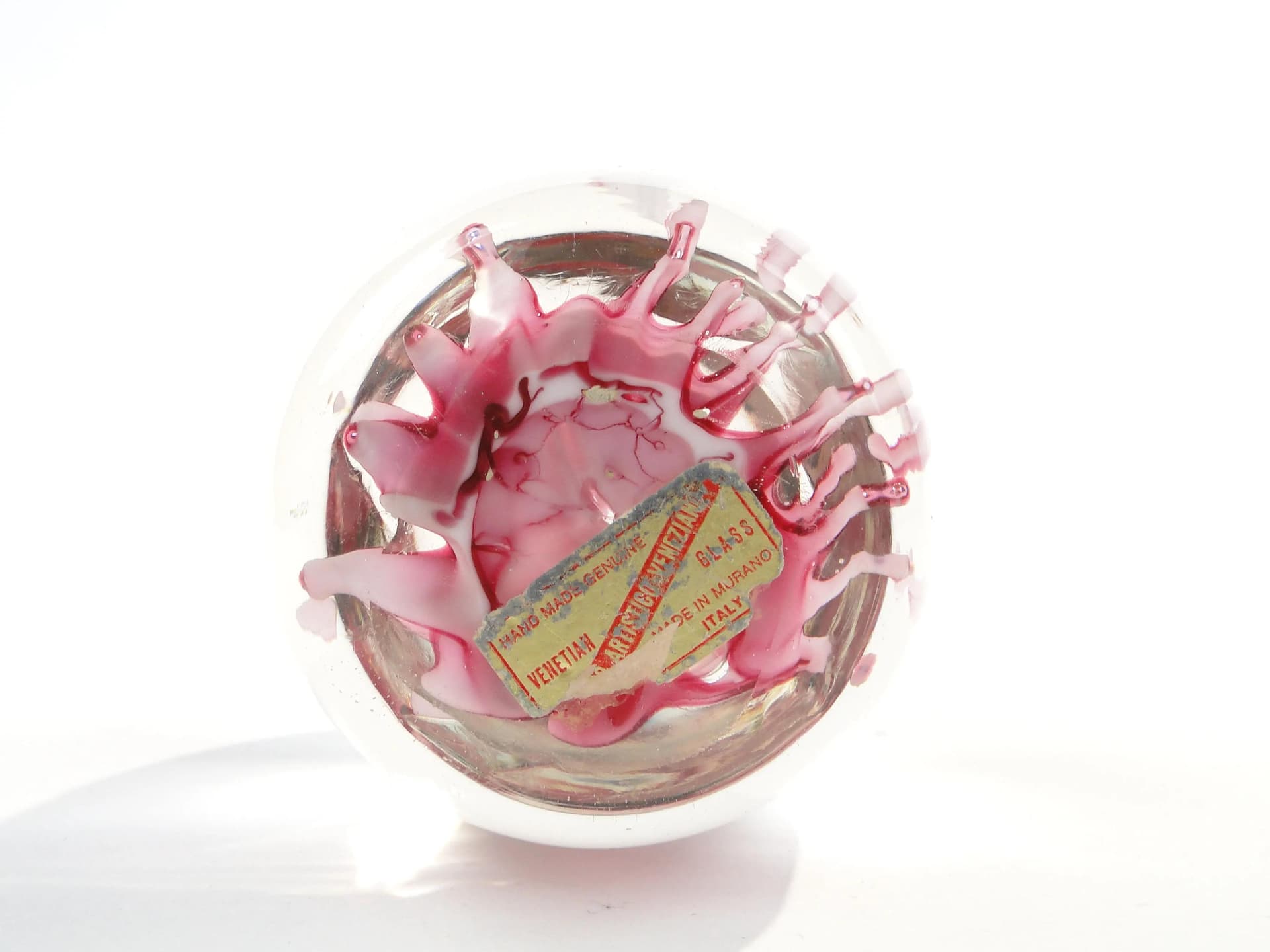 Przycisk do papieru Murano, szkło multikolor, Venitam, Włochy, lata 50. - 16255