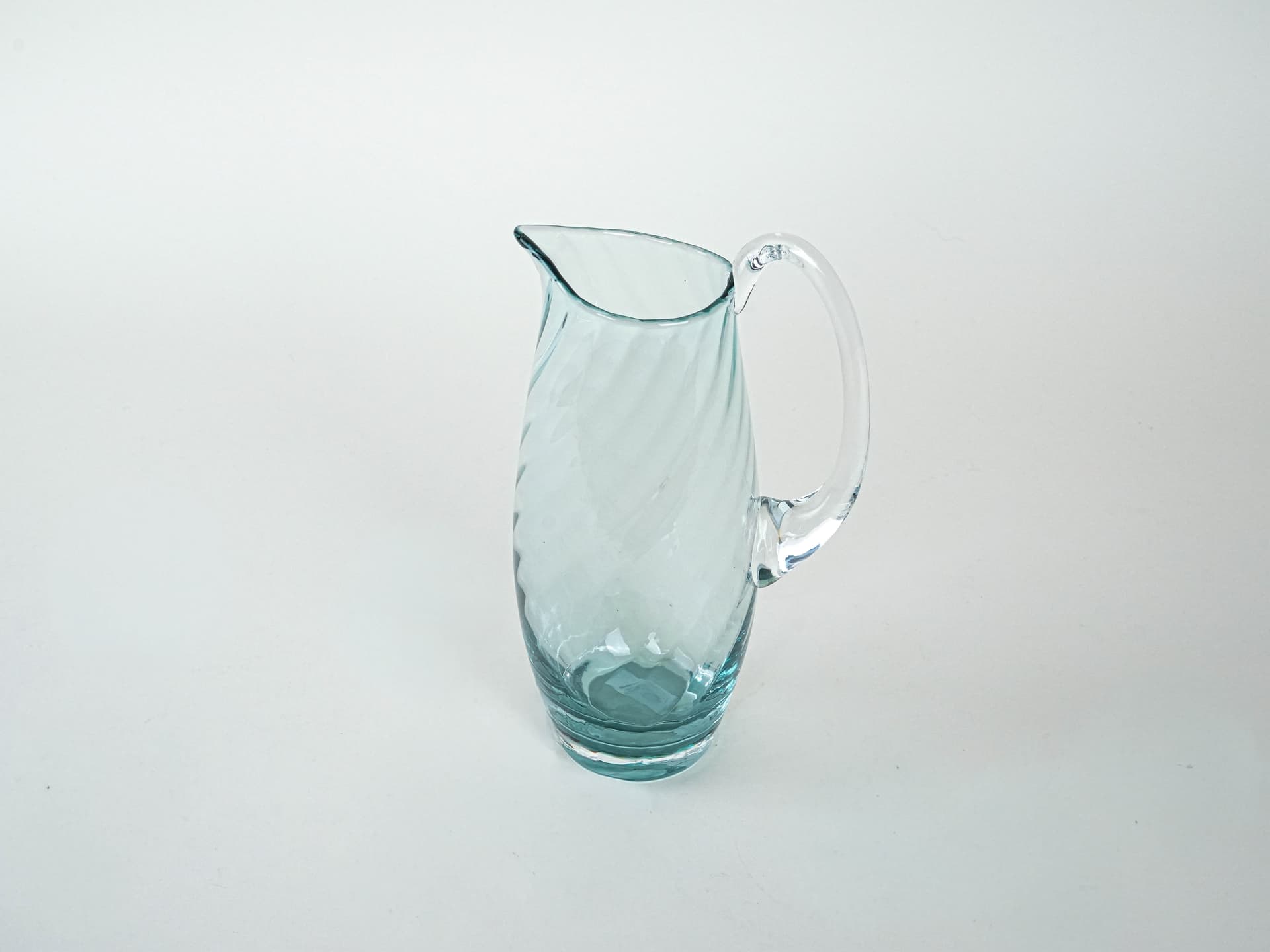 Dzbanek, akwamaryna, szkło, Włochy, lata 70. - 223095