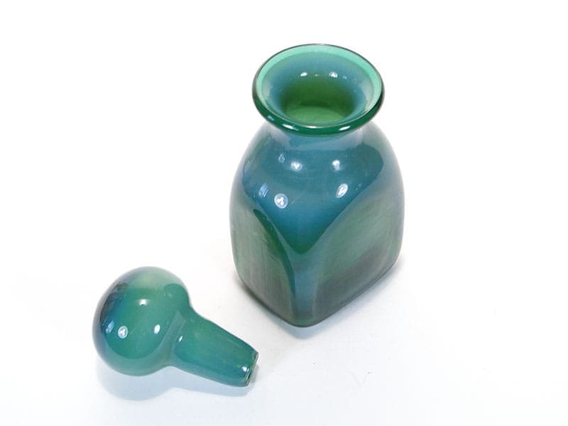 Karafka, szkło barwione multicolor, proj. B. Świstacka, Polska, lata 70. - 223142