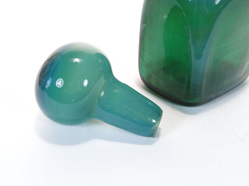 Karafka, szkło barwione multicolor, proj. B. Świstacka, Polska, lata 70. - 223140