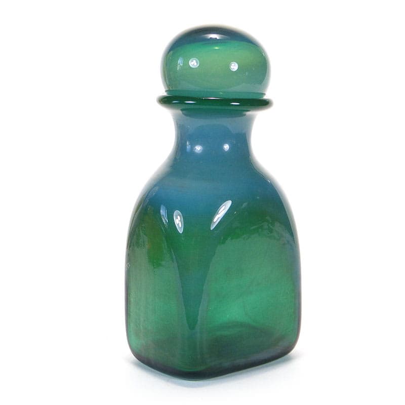 Karafka, szkło barwione multicolor, proj. B. Świstacka, Polska, lata 70.