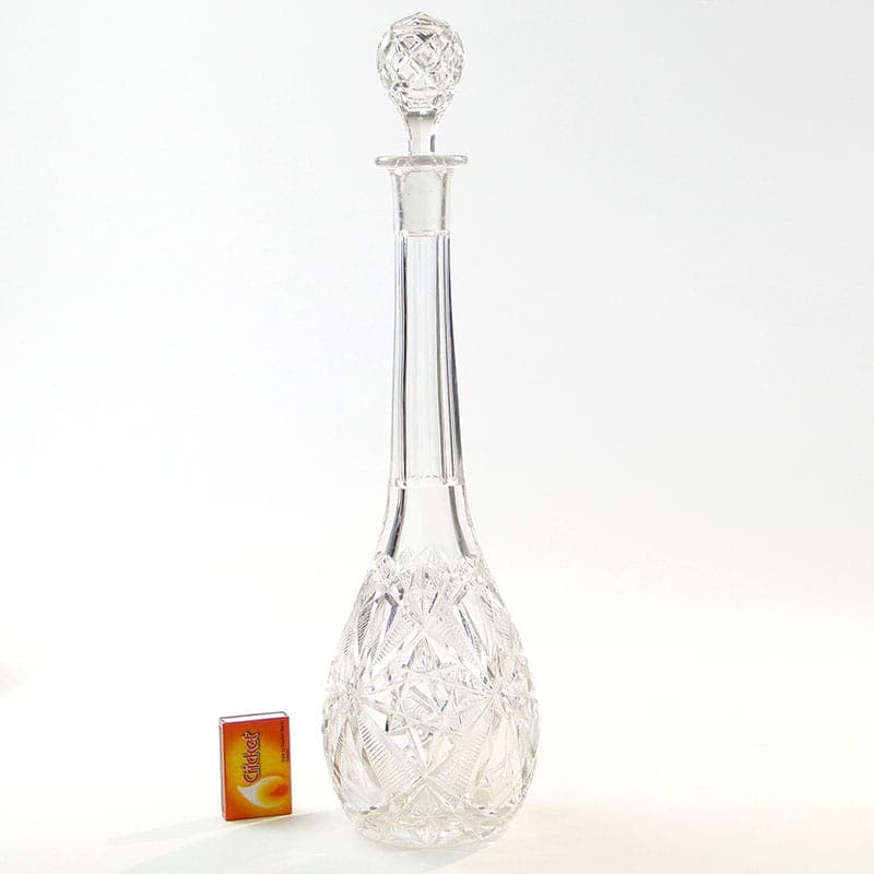 Wine decanter, transparent crystal, Poland, 1970s - 223167