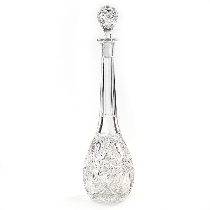 Wine decanter, transparent crystal, Poland, 1970s