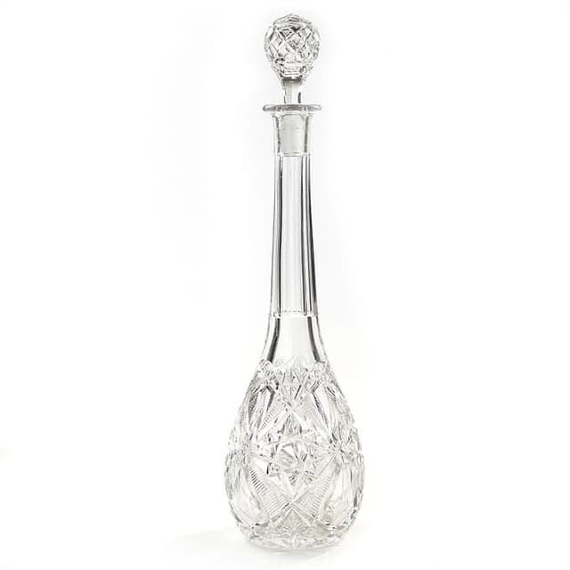 Wine decanter, transparent crystal, Poland, 1970s - DIMENSION