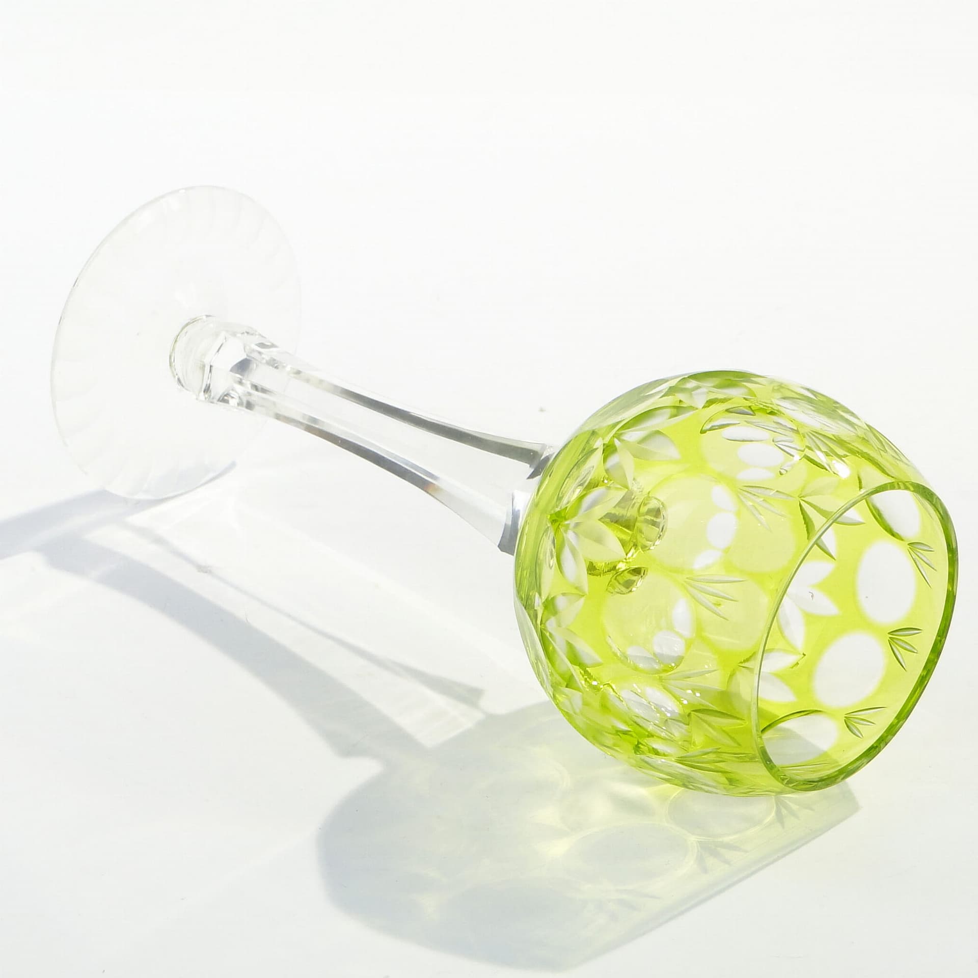 Kielich remer, zielony, kryształ, Austria, lata 30. - 223174