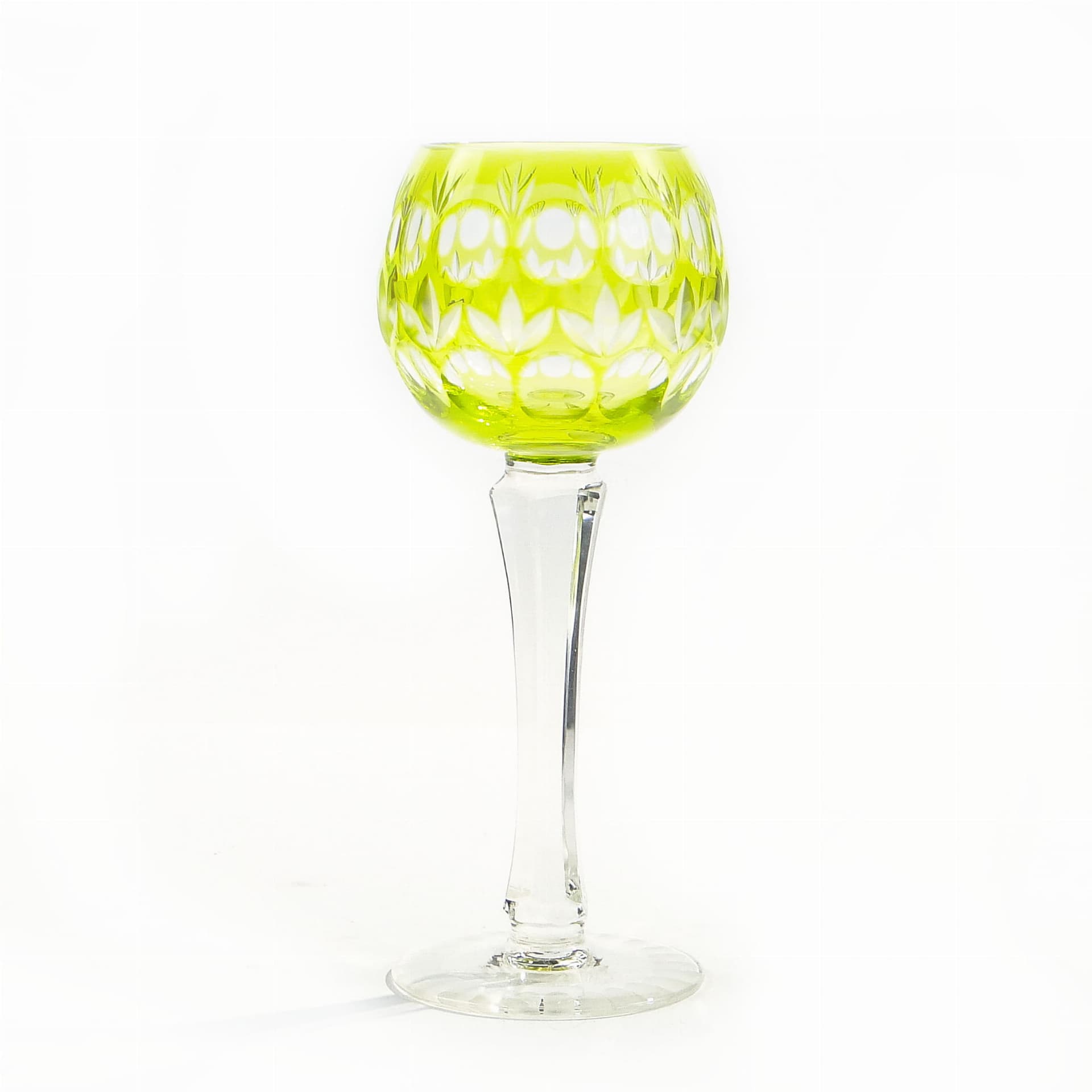 Kielich remer, zielony, kryształ, Austria, lata 30.