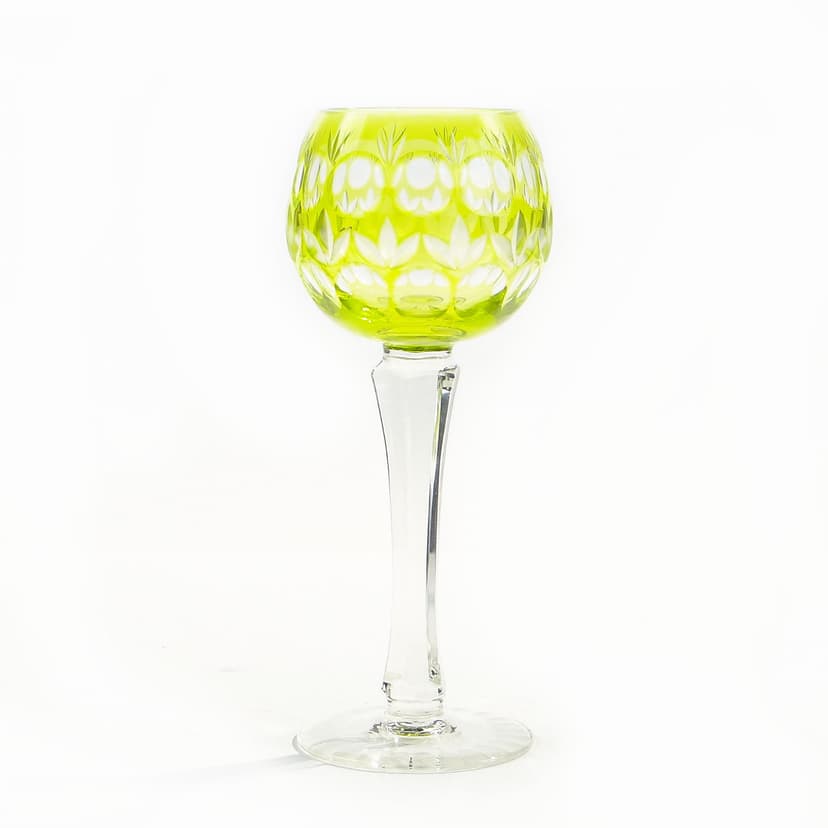 Kielich remer, zielony, kryształ, Austria, lata 30.