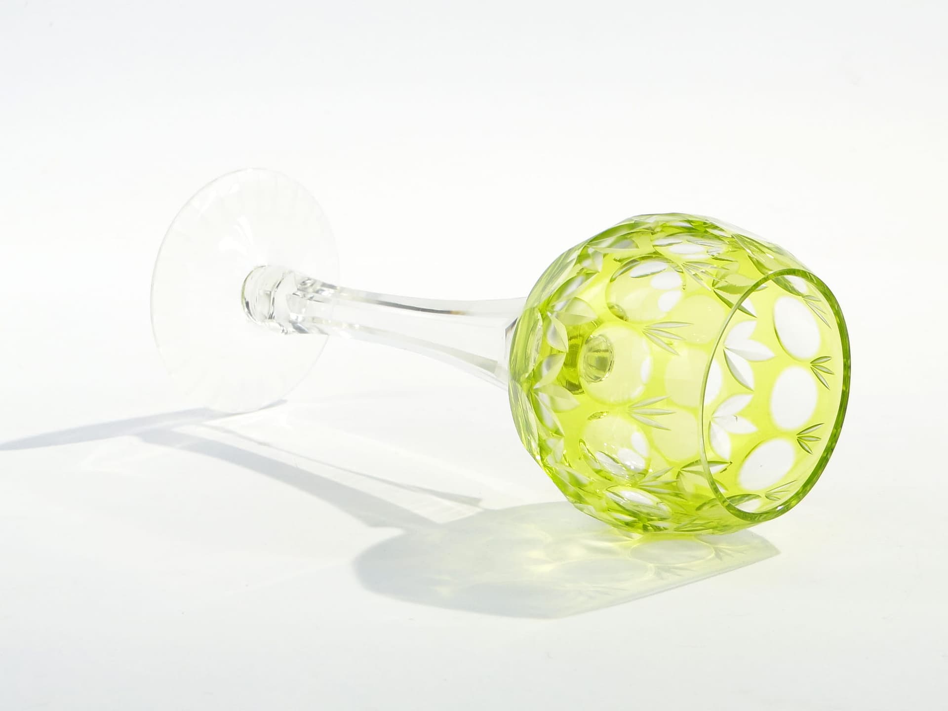 Kielich remer, zielony, kryształ, Austria, lata 30. - 223186