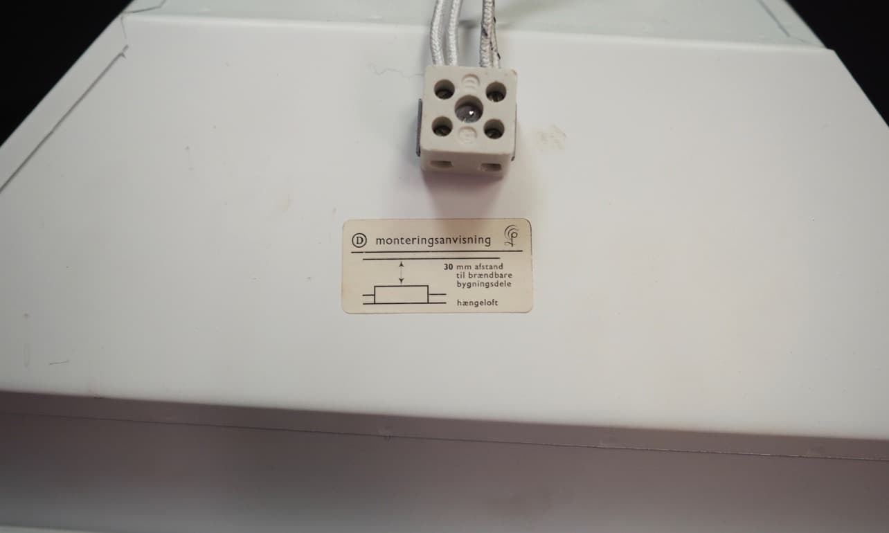 Ceiling lamp, white metal, Louis Poulsen, Denmark, 1970s. - 223202