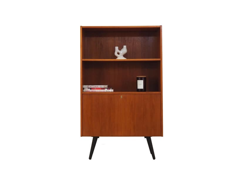 Regał, teak pomarańczowy, Dania, lata 70.