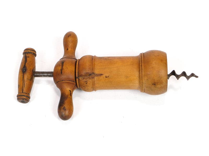 Korkociąg Biedermeier, orzech brązowy ciemny, stal, Austria, XIX w. - 223205