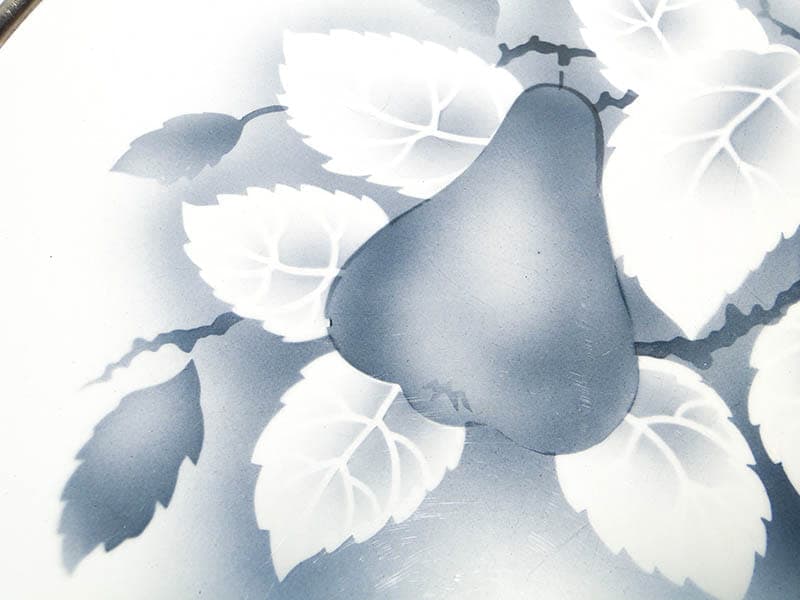 Taca secesyjna, szara, ceramika, mosiądz, Niemcy, lata 20. - 223219