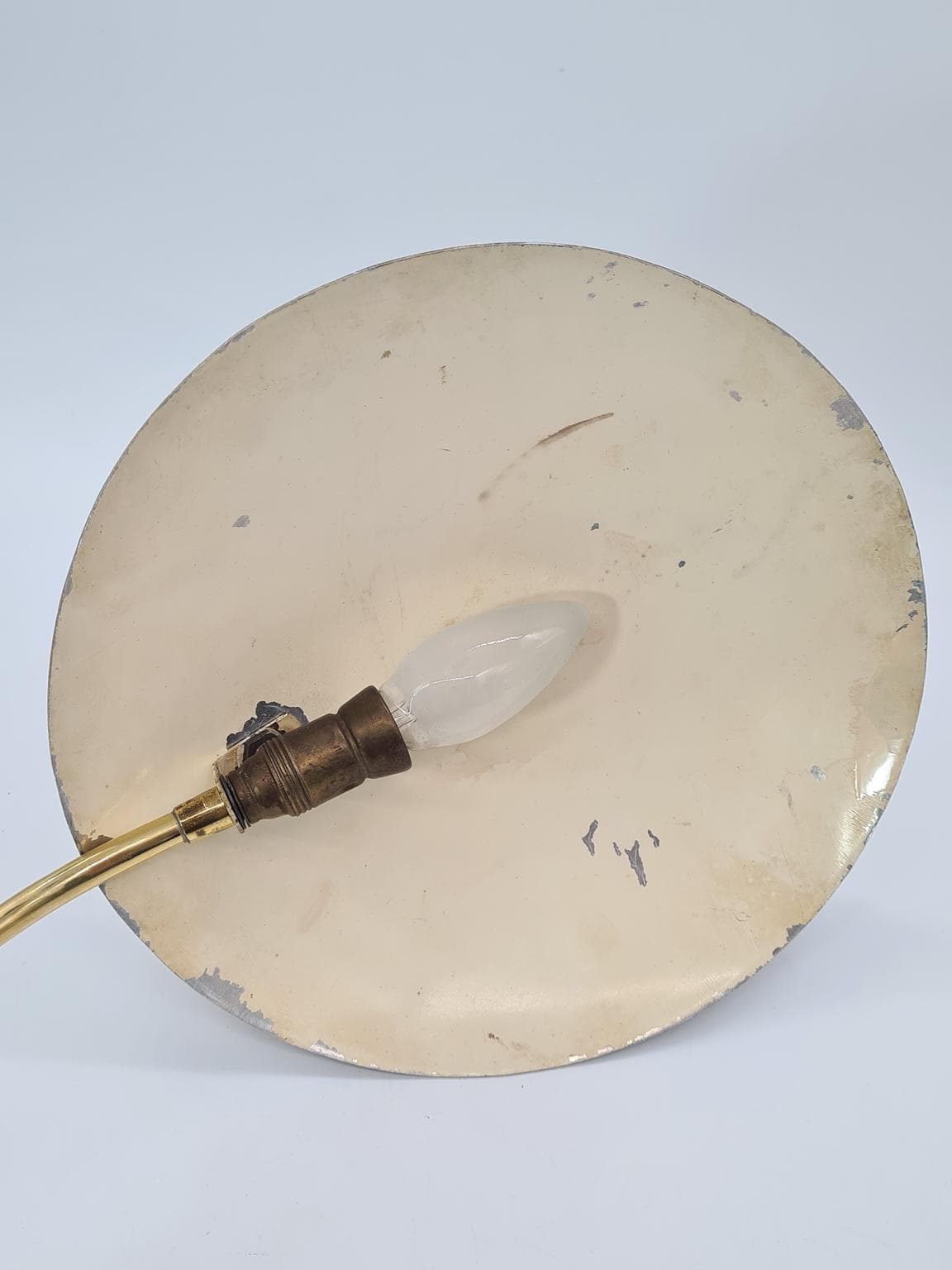 Lampa stołowa, złoty mosiądz, lata 60. - 223272