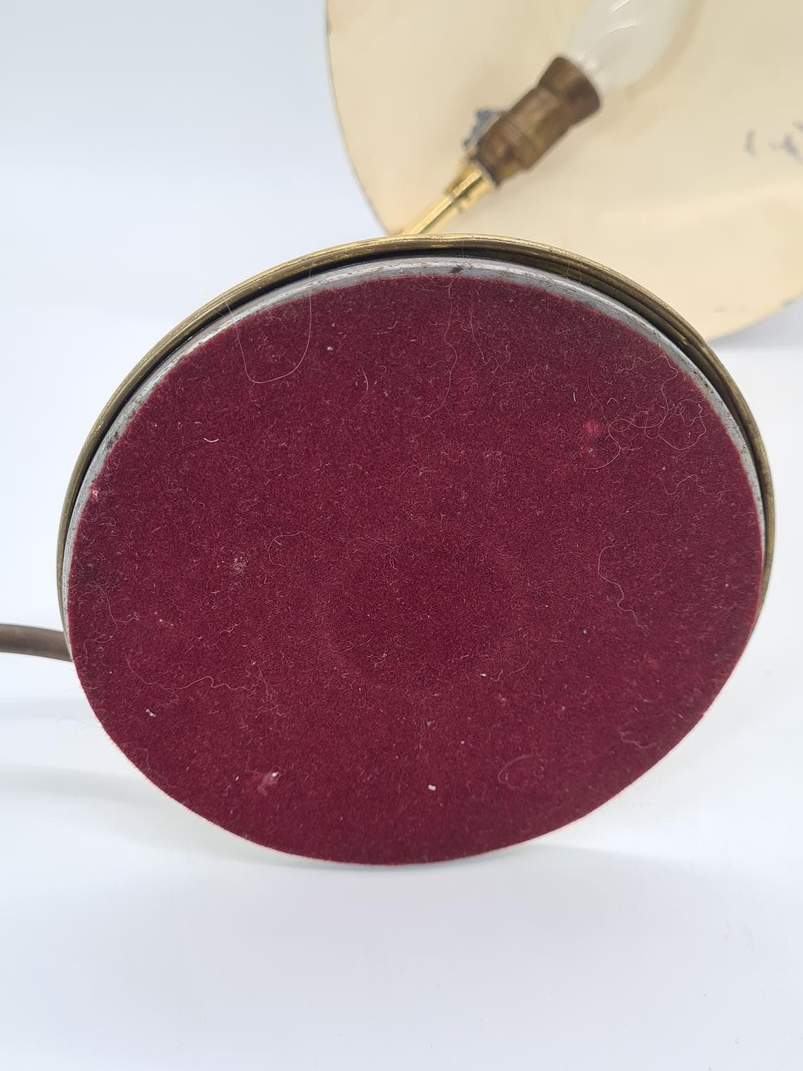 Lampa stołowa, złoty mosiądz, lata 60. - 223271