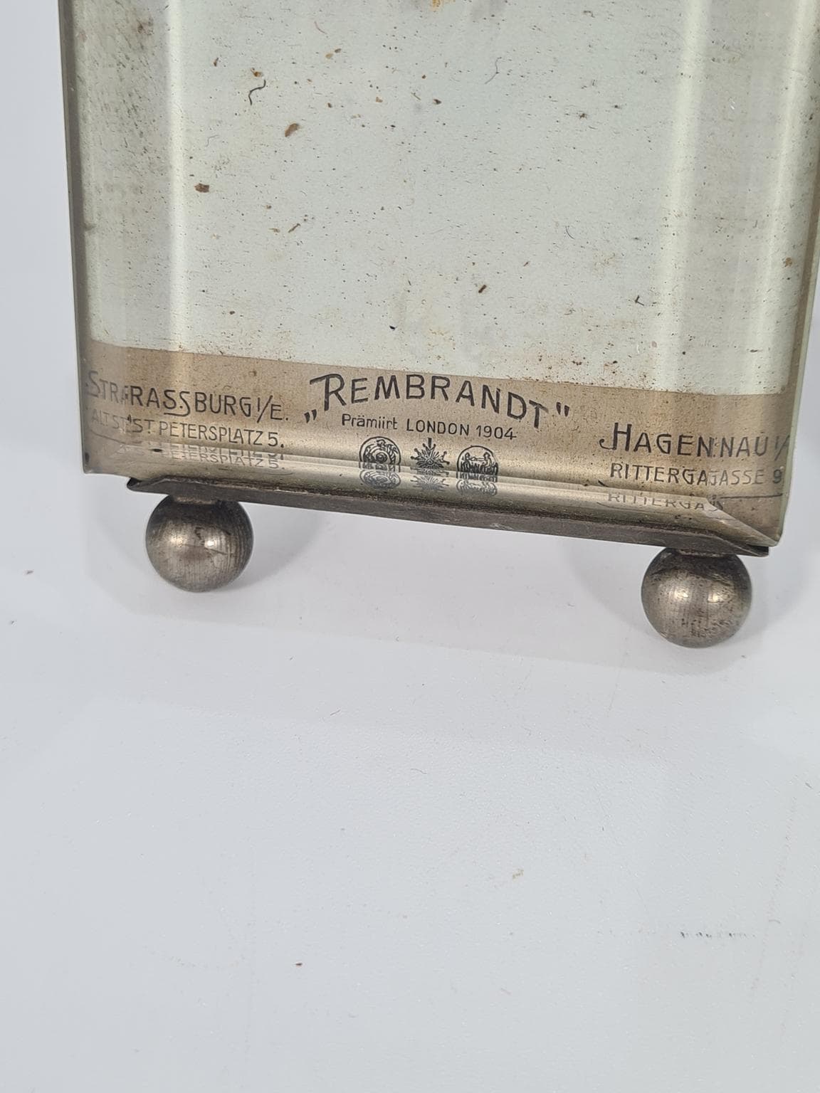 Para ramek na zdjęcia Belle Époque, szkło transparentne, metal, Francja, lata 1900. - 223340