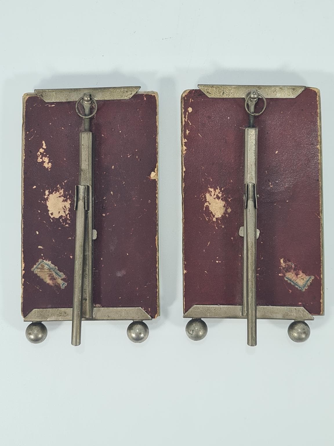 Para ramek na zdjęcia Belle Époque, szkło transparentne, metal, Francja, lata 1900. - 223337