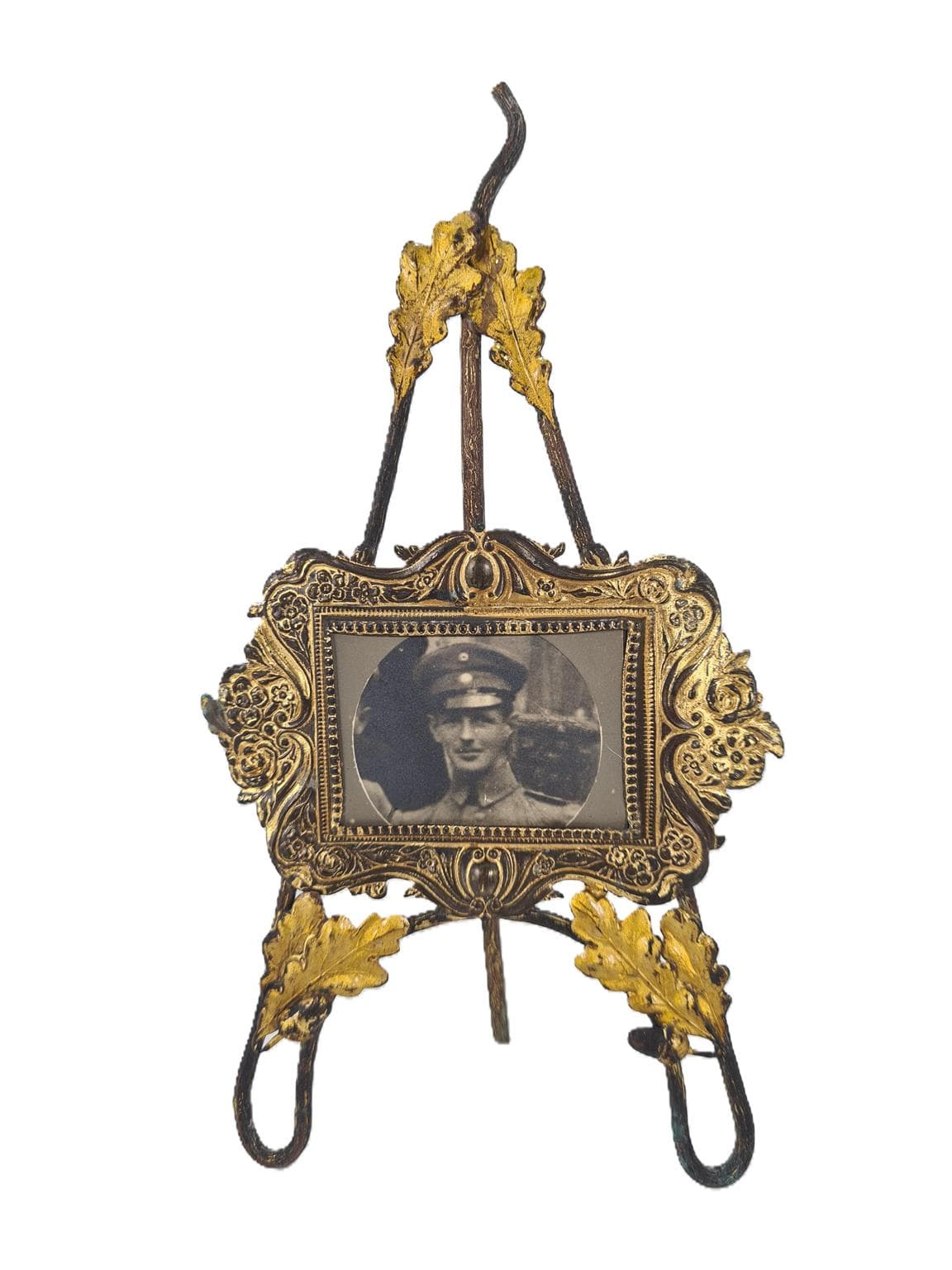 Standing Photo Frame Art Nouveau, gilt metal, Europe, 19th c.