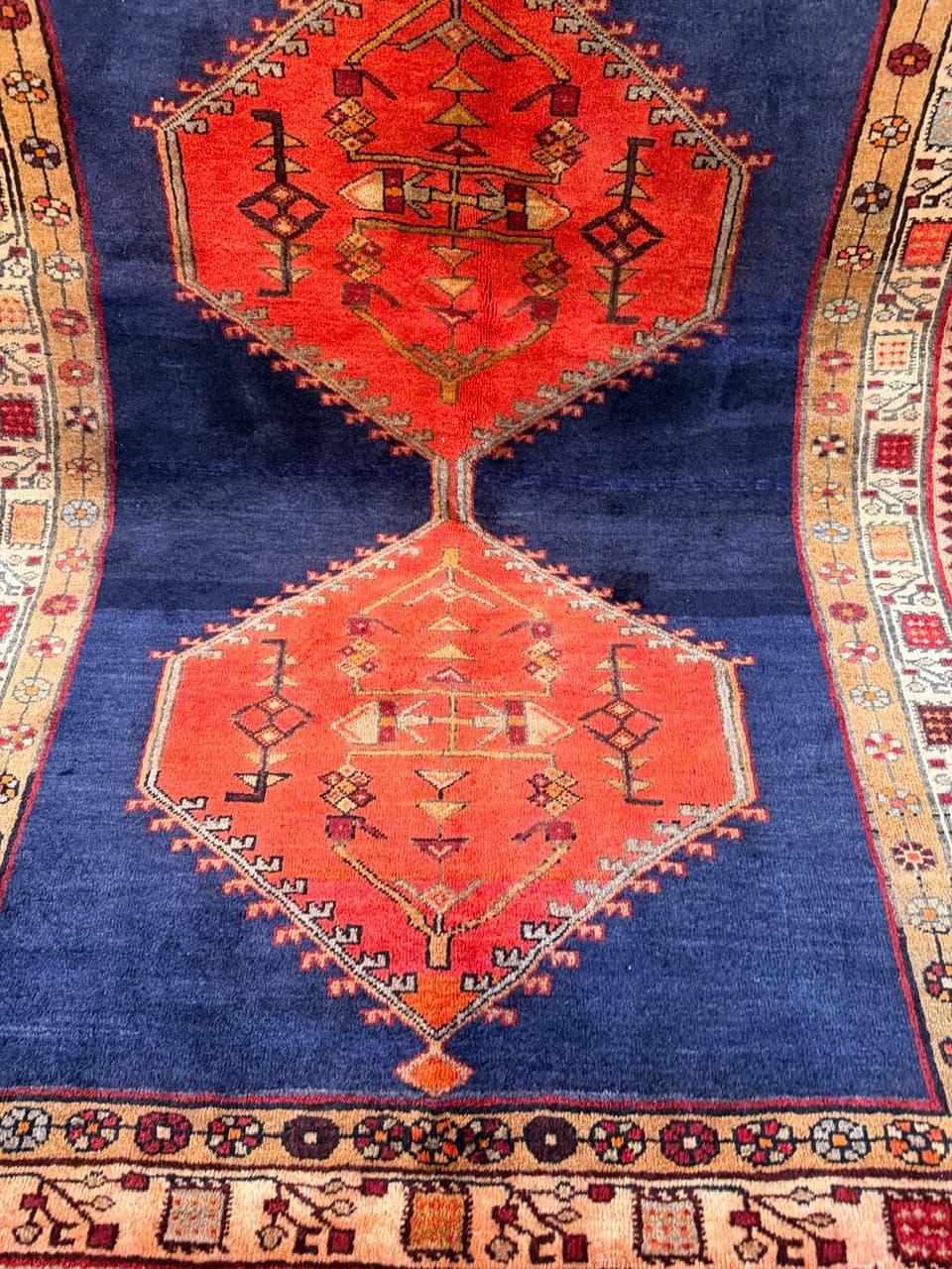 Chodnik Hamadan 310x140 cm, granatowy, wełna, Iran - 223393