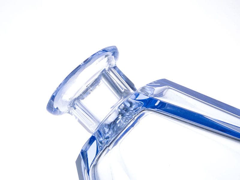 Serwis do wódki Art Deco, kryształ niebieski, Moser, Czechy, lata 20. - 223521