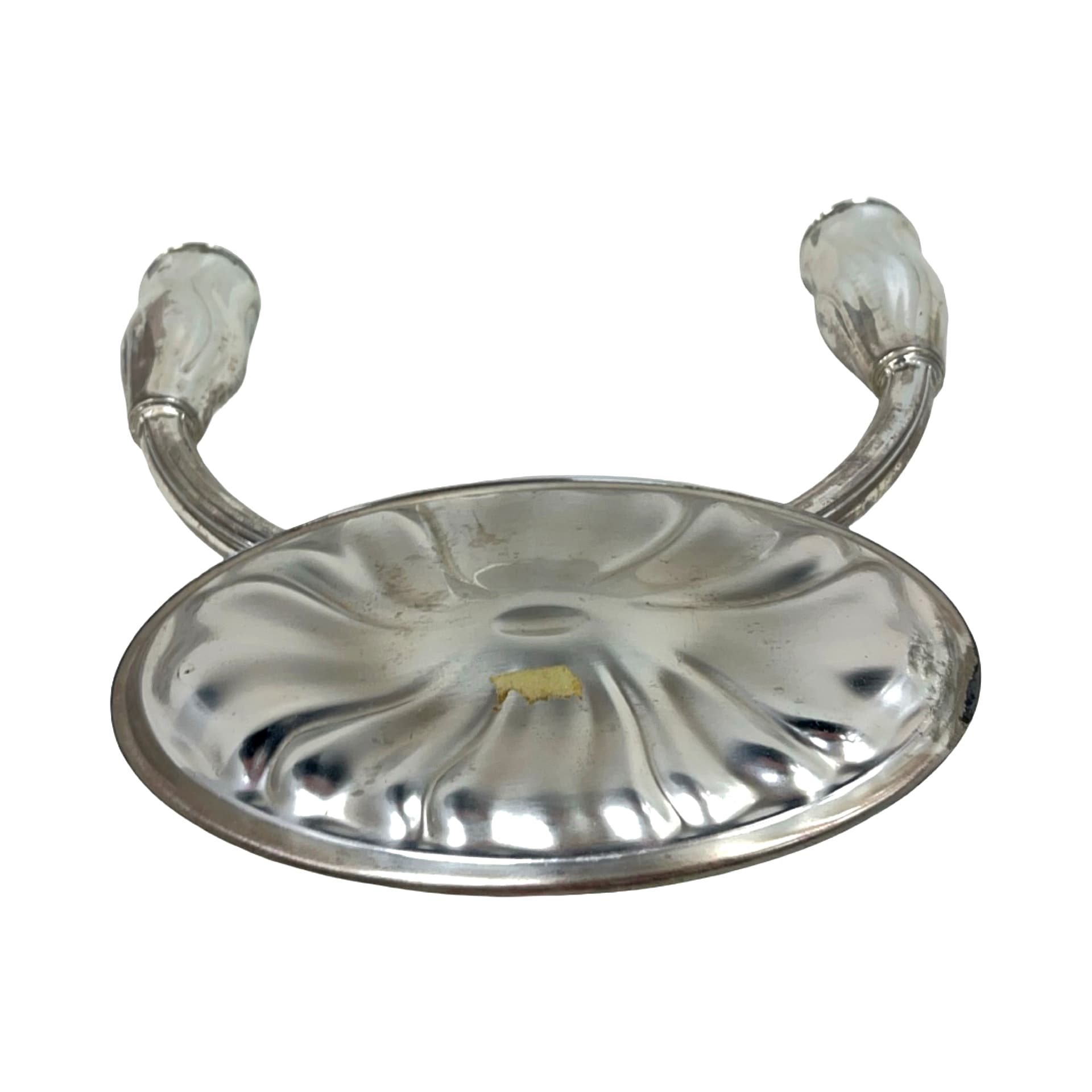 Świecznik Art Deco, srebrny, metal platerowany srebrem, Francja, lata 30. - 223544