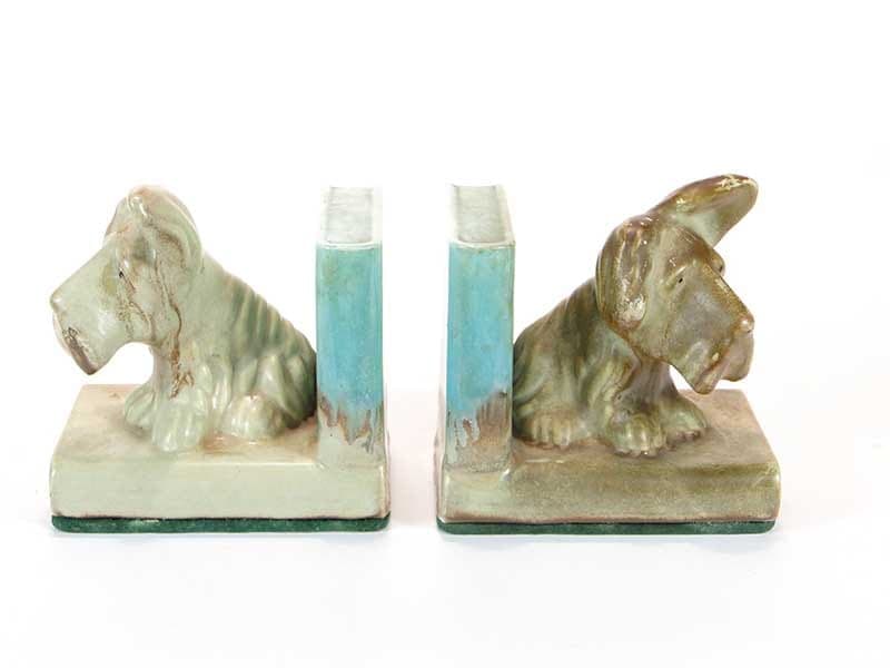 Podpórki do książek, multikolor, ceramika, proj. D. Urbach, Czechy, lata 30. - 223579