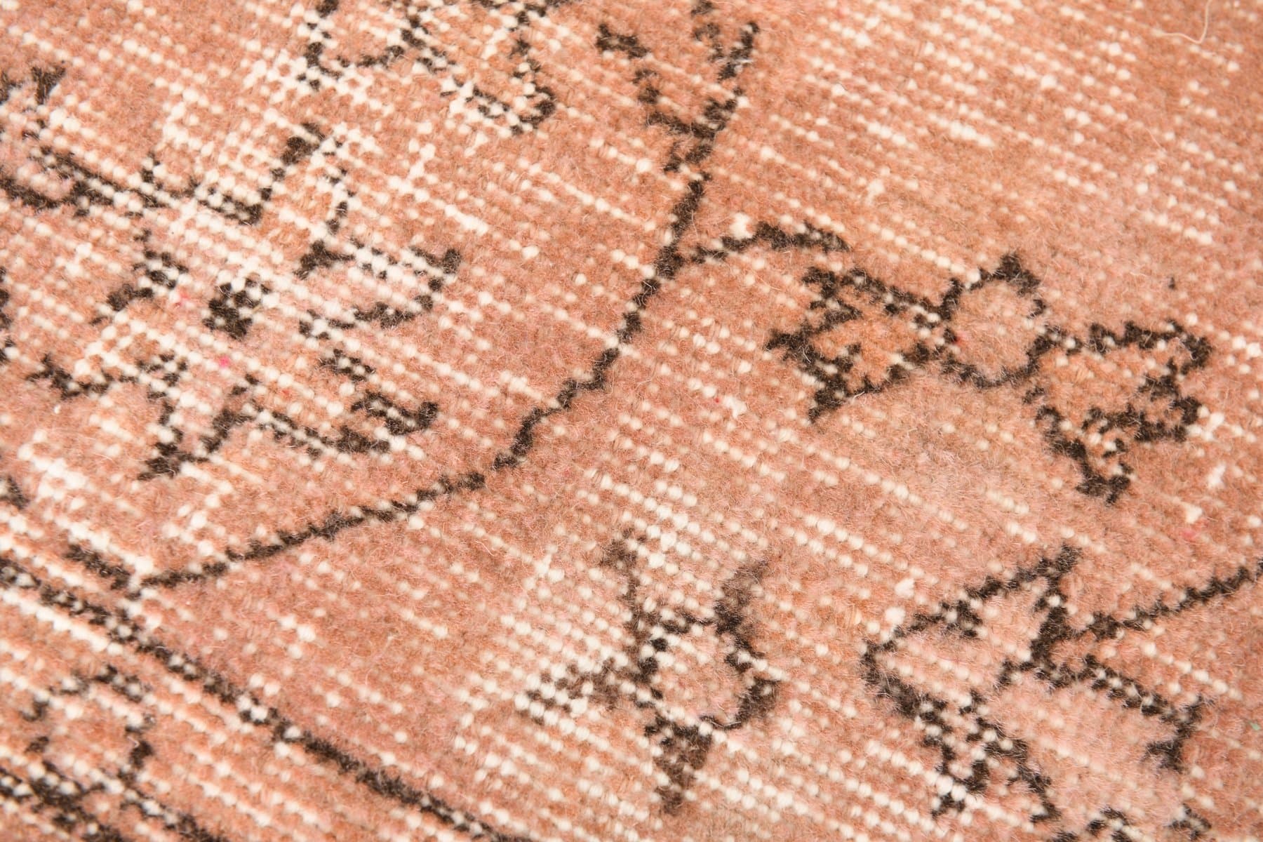 Chodnik 226x56 cm, różowy, wełna, Turcja, lata 70. - 223759