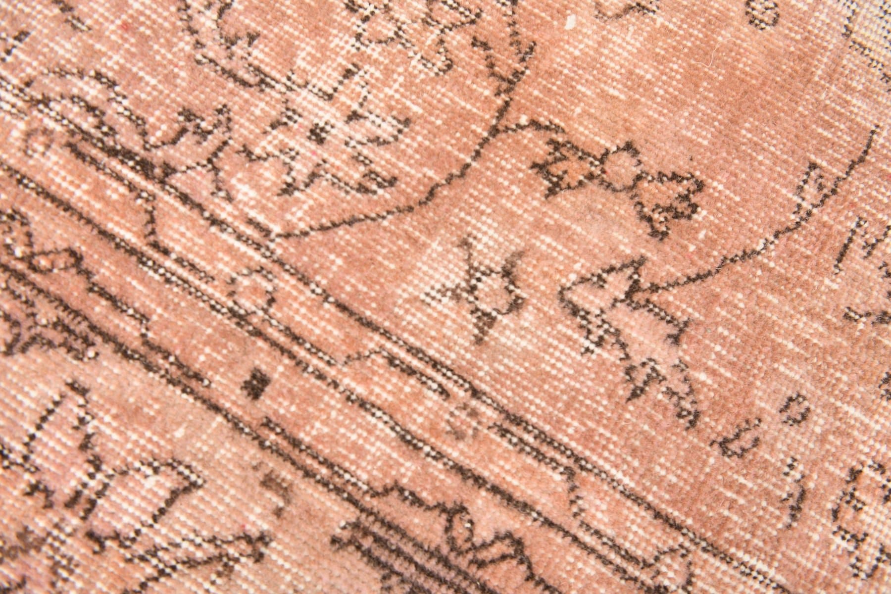 Chodnik 226x56 cm, różowy, wełna, Turcja, lata 70. - 223758