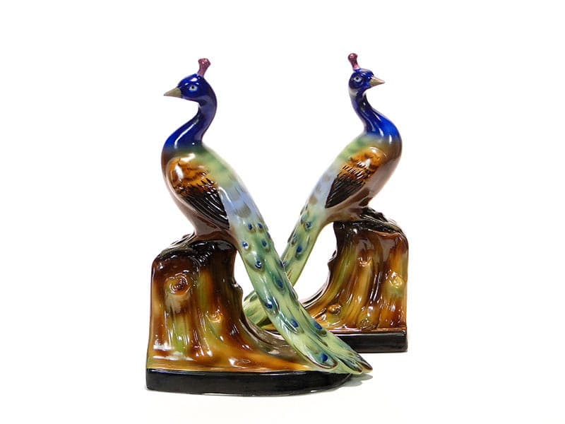 Para podpórek do książek Art Deco, multikolor, porcelana, Fasold & Stauch, Niemcy, lata 30. - 223622