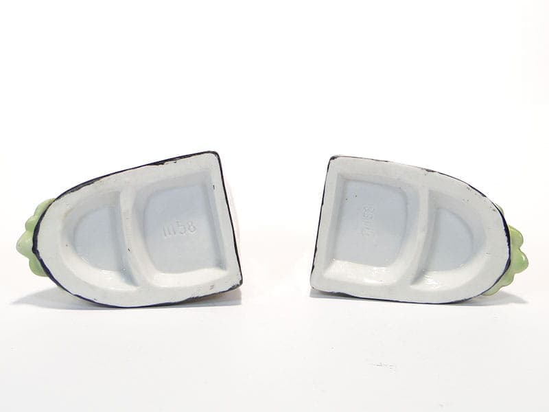 Para podpórek do książek Art Deco, multikolor, porcelana, Fasold & Stauch, Niemcy, lata 30. - 223626