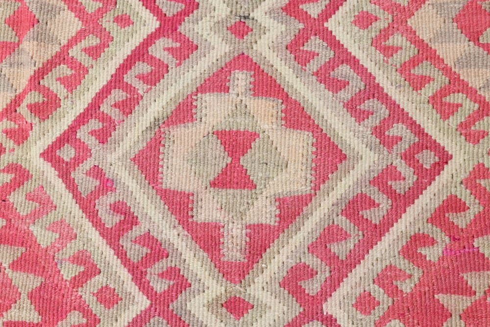 Kilim Rug 81x395 cm, pink, wool, Turkey, 1970s - 223716