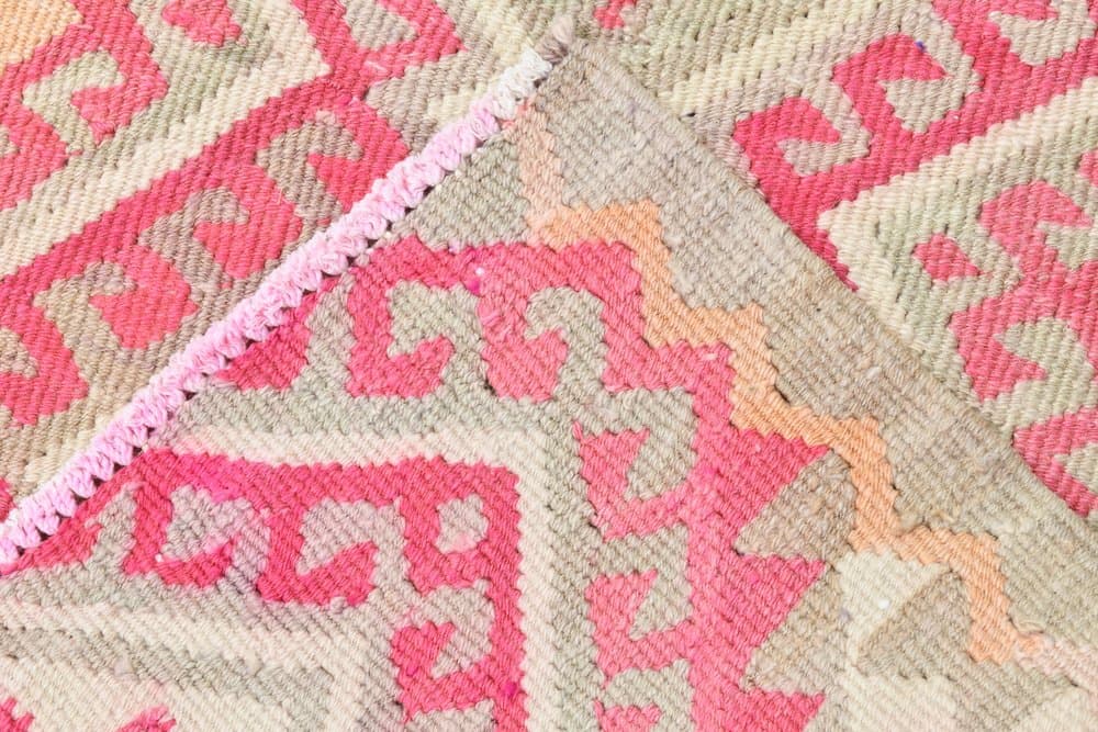 Kilim Rug 81x395 cm, pink, wool, Turkey, 1970s - 223721