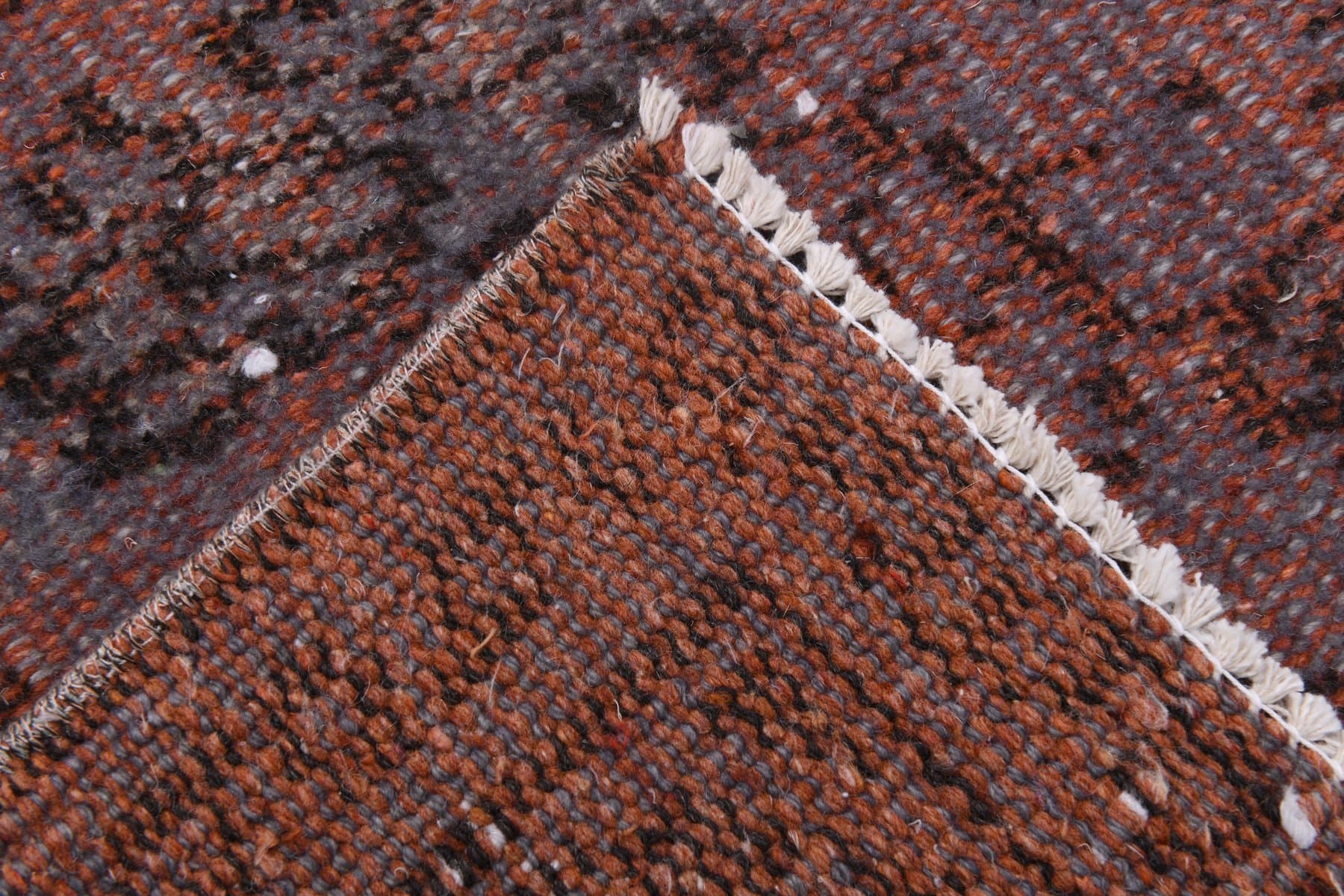 Dywan 166x268 cm, szaroniebieski, terakotowy, wełna, Turcja, lata 60. - 223663