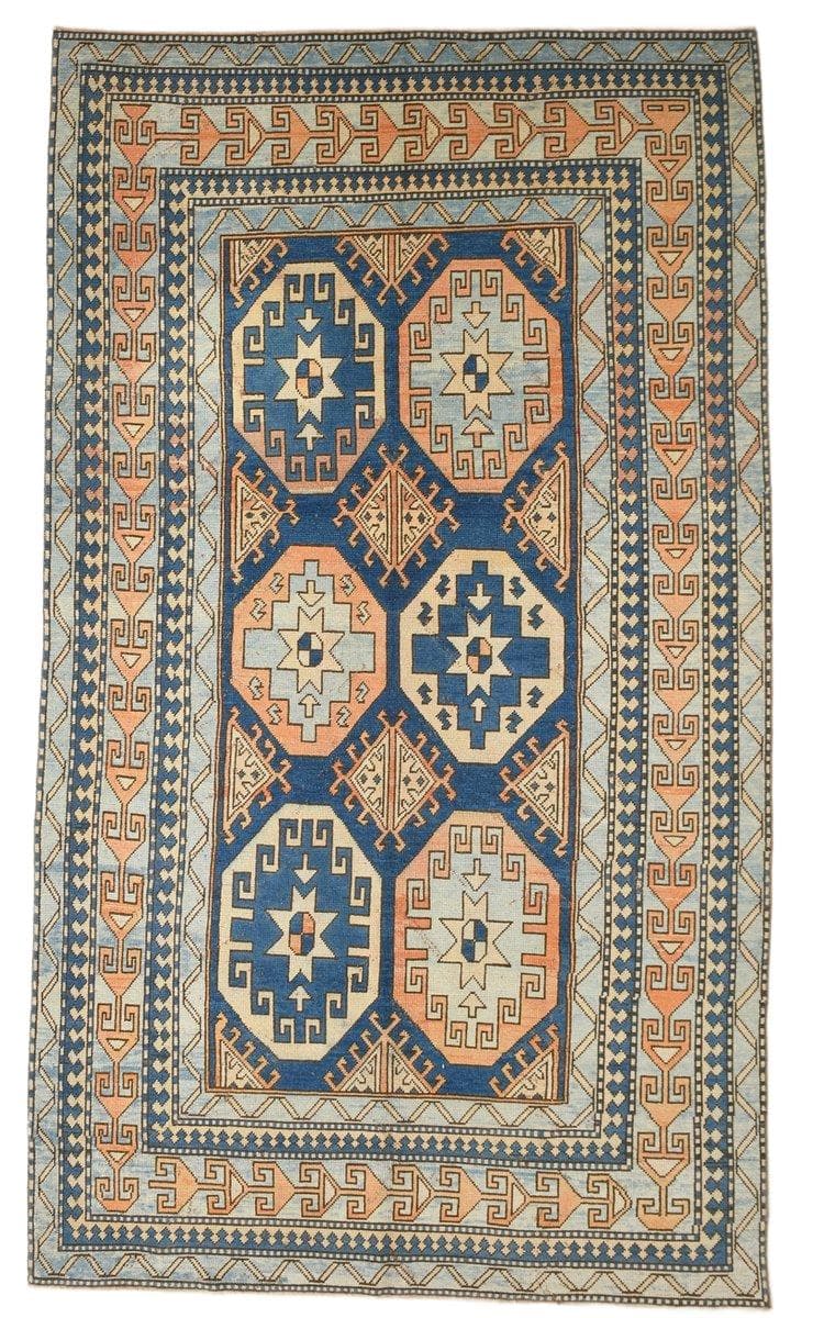 Dywan 328x188 cm, niebieski, wełna, Turcja, lata 60.