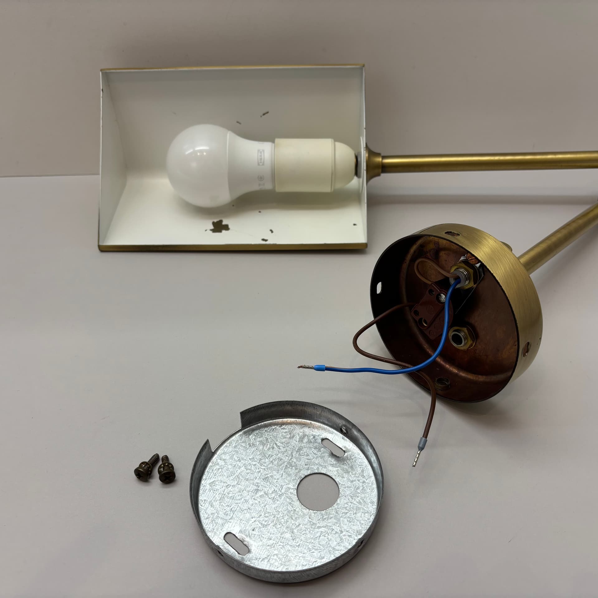 Kinkiet, złoty, mosiądz, Niemcy, lata 70. - 224038