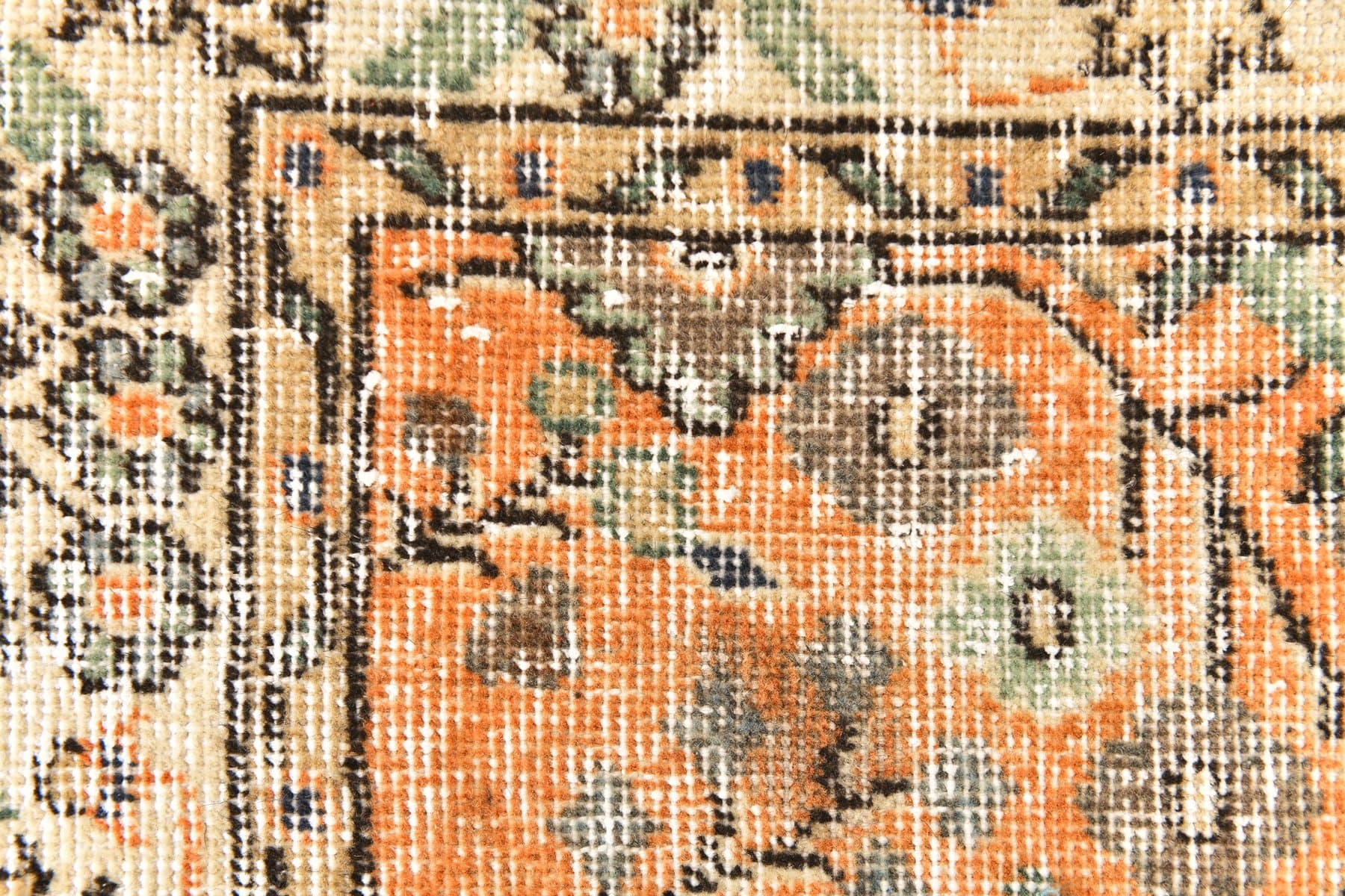 Dywan 182x282 cm, koralowy, beżowy, wełna, Turcja, lata 70. - 224174
