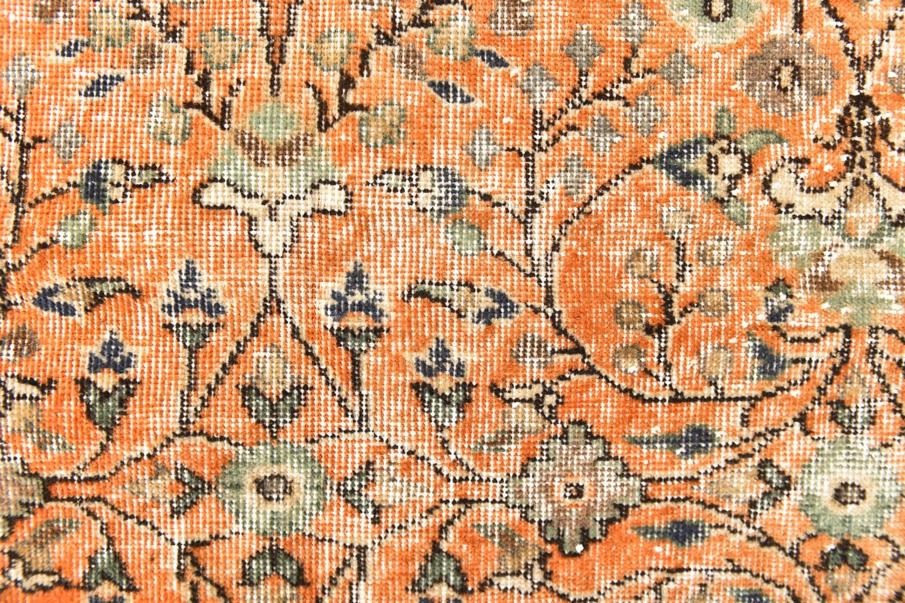 Dywan 182x282 cm, koralowy, beżowy, wełna, Turcja, lata 70. - 224175
