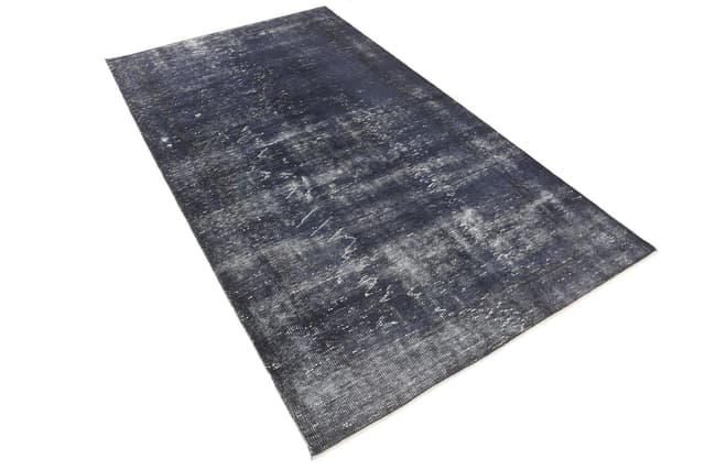 Dywan 145x264 cm, granatowy, wełna, Turcja, lata 70. - WYMIARY