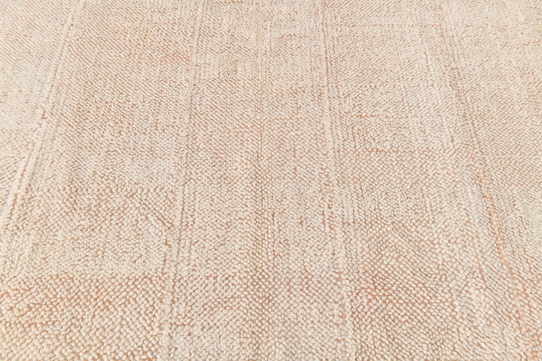Kilim 306x253 cm, kremowy, łososiowy, wełna, Turcja, lata 70. - 224116