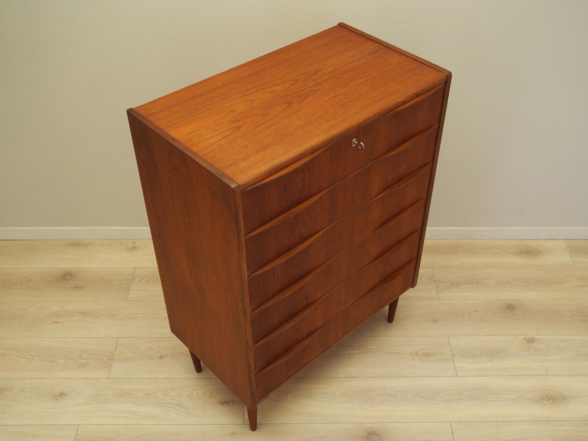 Komoda, teak pomarańczowy, Dania, lata 70. - 16292