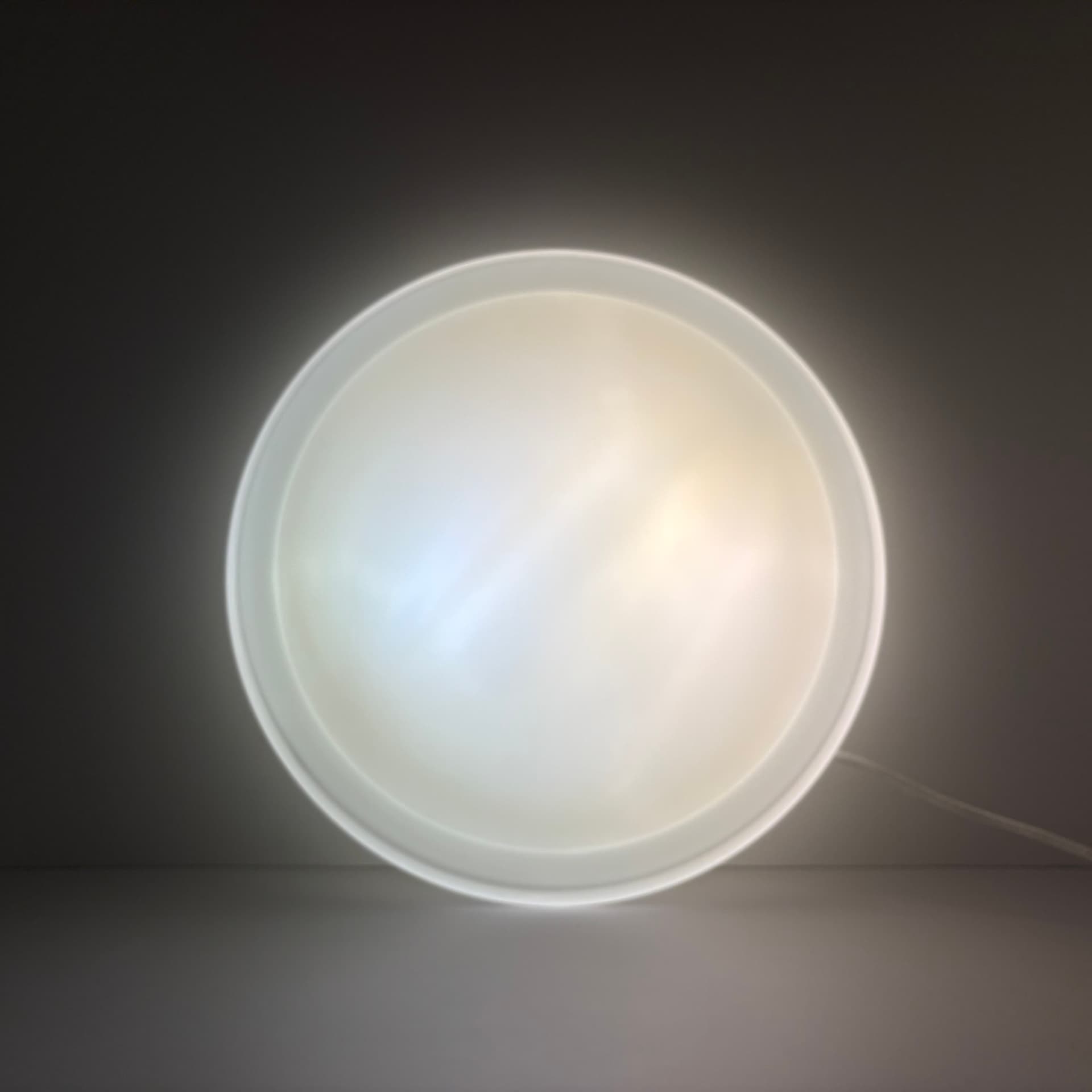 Ceiling Light Bauhaus, white, Germany, 1980s. - 224181