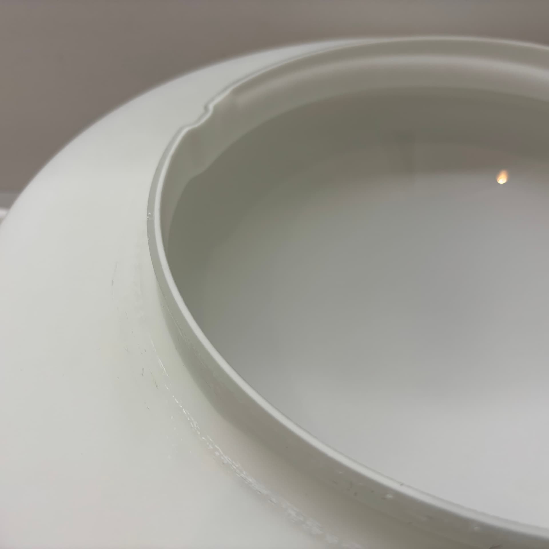 Ceiling Light Bauhaus, white, Germany, 1980s. - 224191