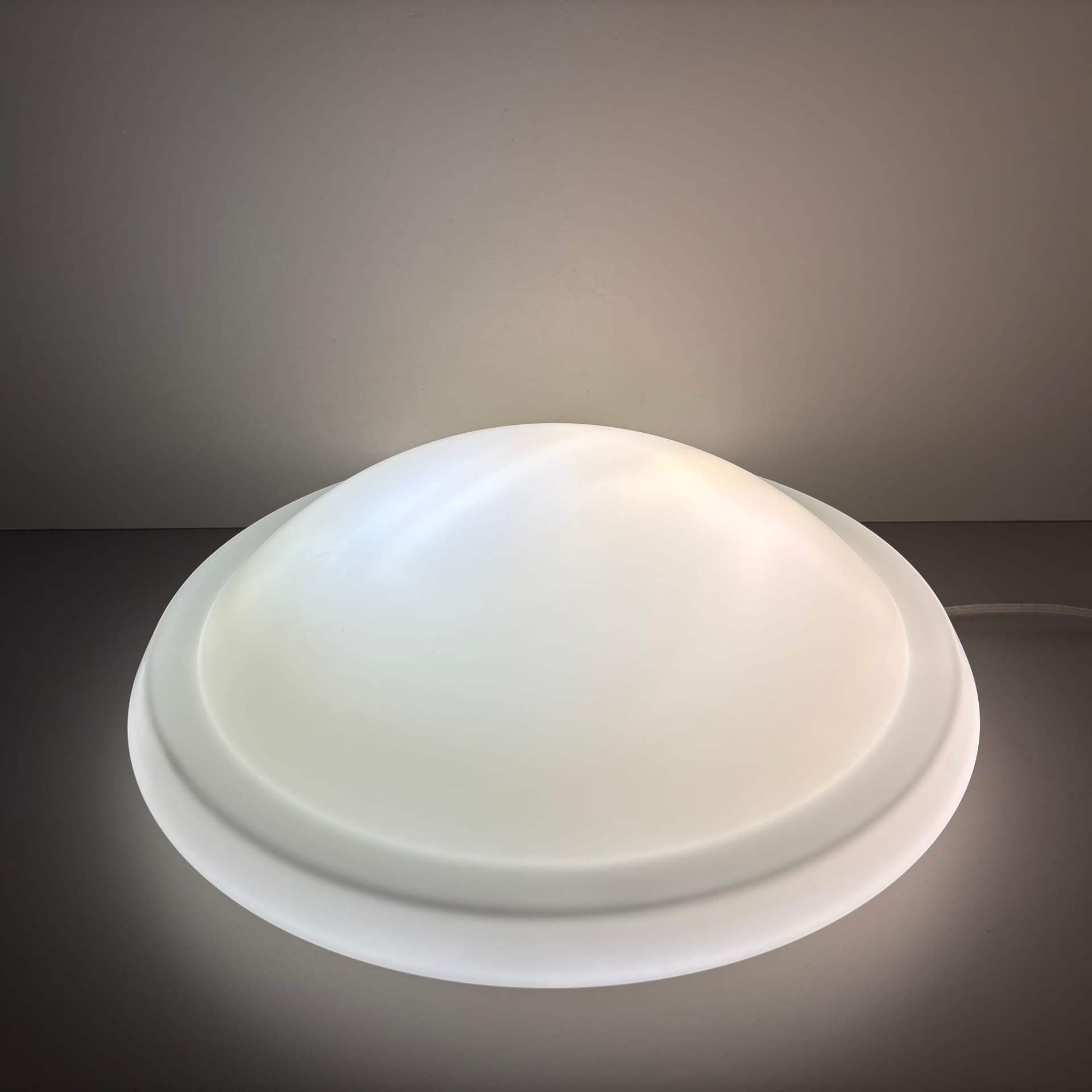Ceiling Light Bauhaus, white, Germany, 1980s. - 224185