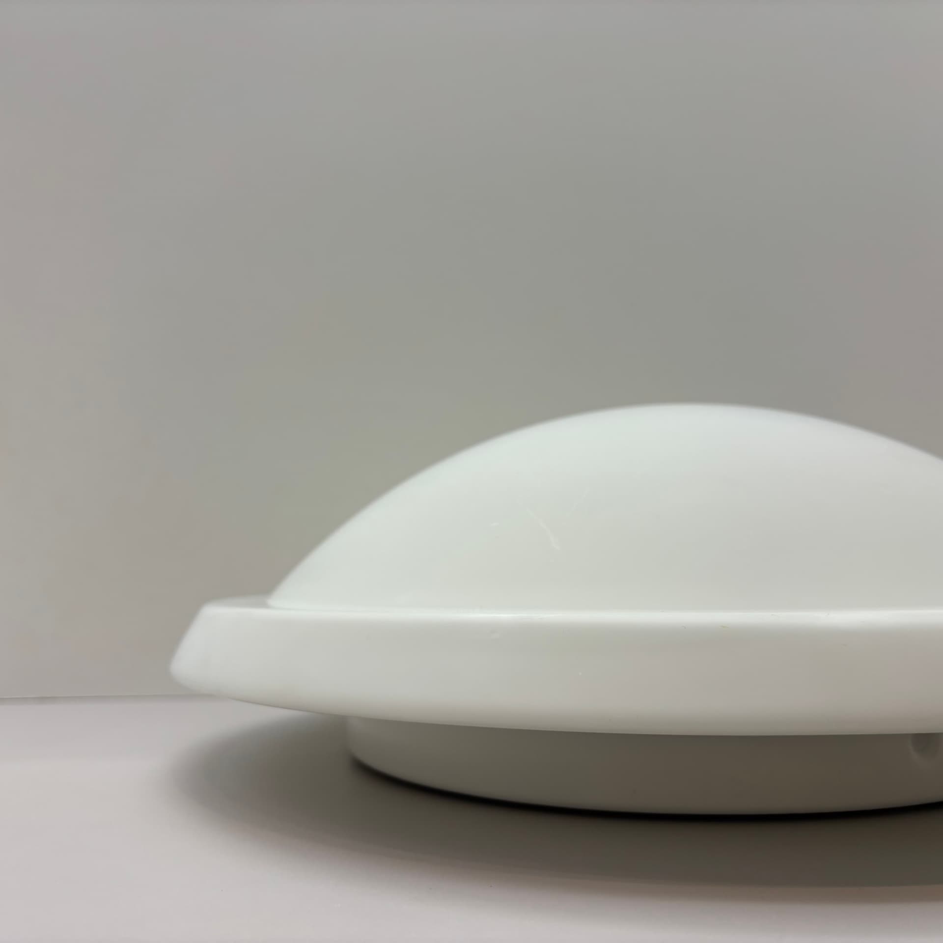 Ceiling Light Bauhaus, white, Germany, 1980s. - 224186