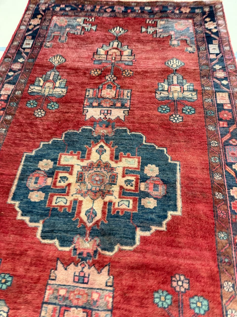 Dywan chodnik Hamadan 300x150 cm, multikolor, wełna, Iran - 224211