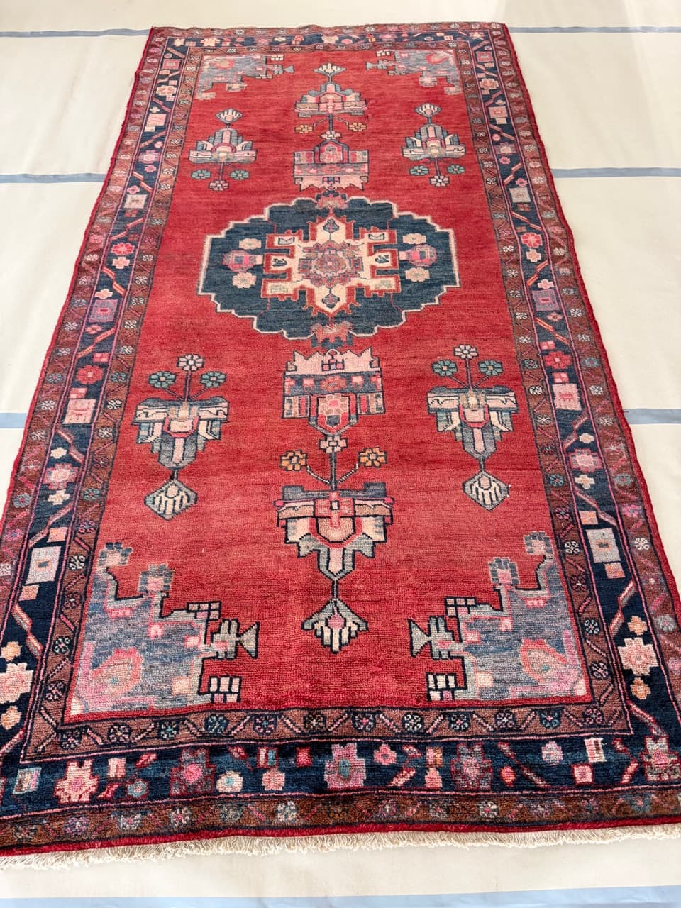 Dywan chodnik Hamadan 300x150 cm, multikolor, wełna, Iran - 224202