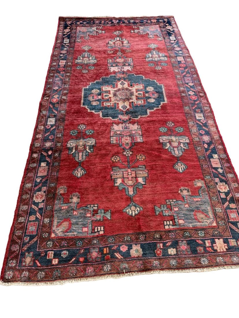 Dywan chodnik Hamadan 300x150 cm, multikolor, wełna, Iran