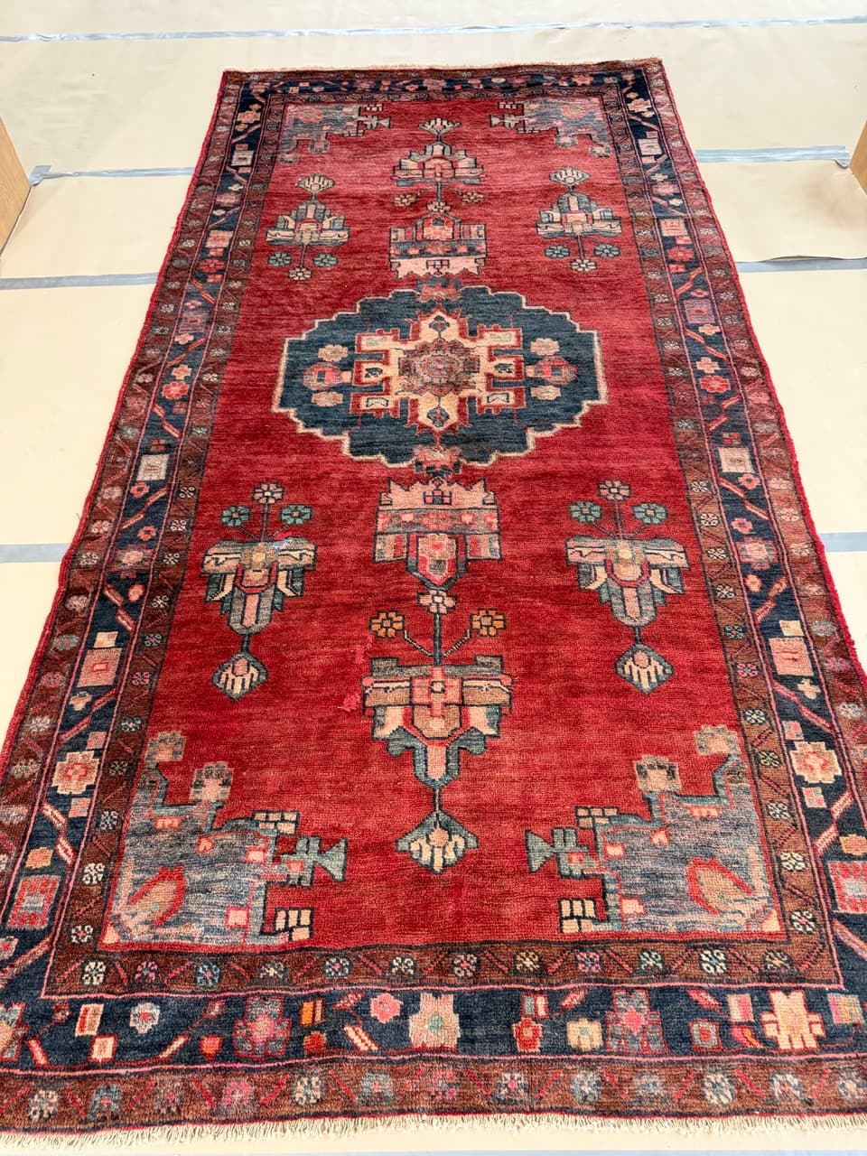 Dywan chodnik Hamadan 300x150 cm, multikolor, wełna, Iran - 224209